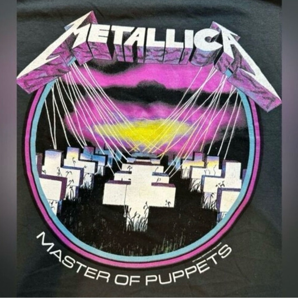 NWOT Dead Stock Unisex Metallica “Master of Puppets”  Black Graphic Tee Shirt XL